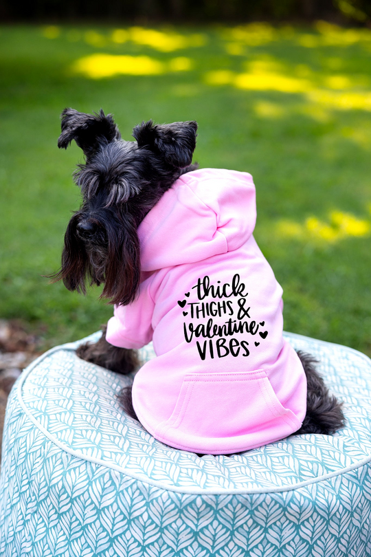 back view of warm dog shirt in pink