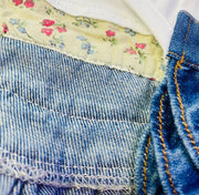 Blue Jean Dog Dress with Cowboy Hat & Howdy Design - Western Themed Dog Clothes