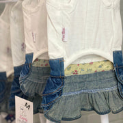 Blue Jean Harness Dog Dress with 'I Love Daddy' Design - Cute & Comfy