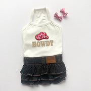 Chenille Cowgirl Hat Iron-On Patch in Pink Leopard Print - Western Style Accessory