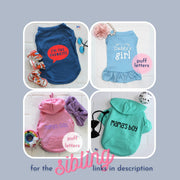 Daddy's Girl Dog Dress | Blue Pet Outfit for Your Cute Dog