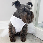 Fancy dog dress in white