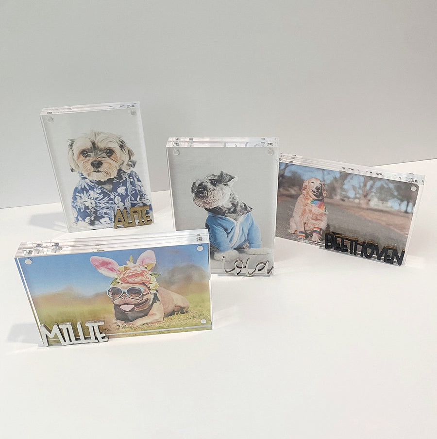 Personalized Dog Frame | Custom Pet Photo Frame for Office or Home Decor