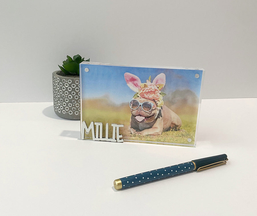 Personalized Dog Frame | Custom Pet Photo Frame for Office or Home Decor
