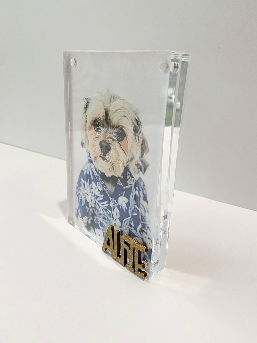 Personalized Dog Frame | Custom Pet Photo Frame for Office or Home Decor