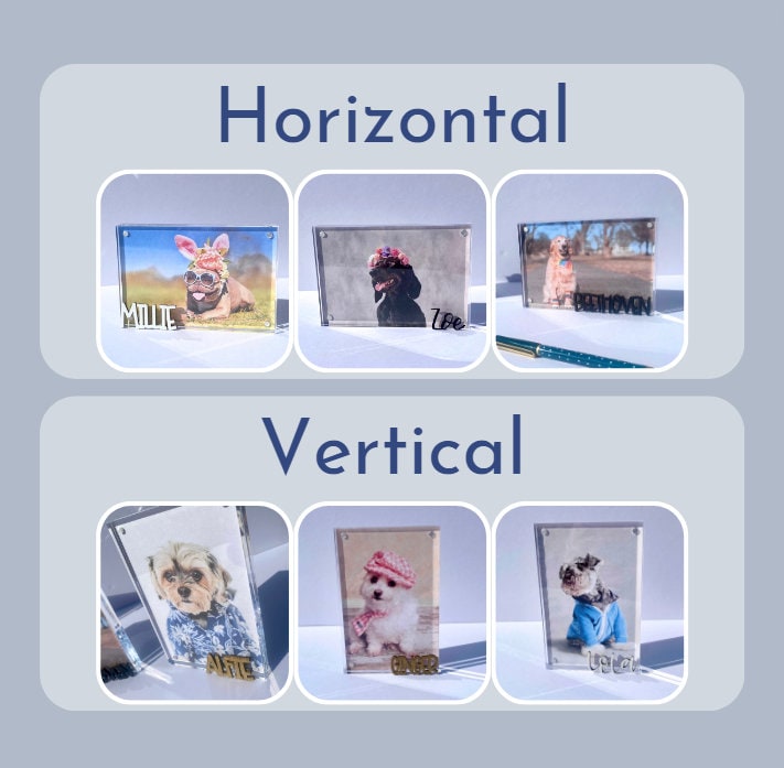 Personalized Pet Photo Frame - Custom Acrylic Dog Mom Gift with Name Keepsake