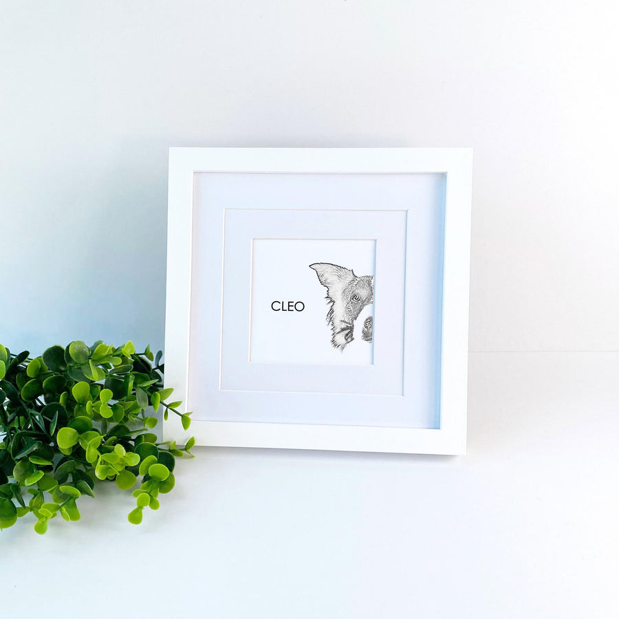 Pet Portrait from Photo - Custom Dog Sketch Memorial Gift for Dog Mom