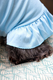 Dog Birthday Dress for Girl Dog | Light Blue Party Shirt Outfit