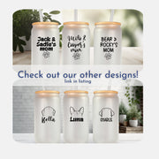 Custom Dog Mug for Dog Lover Personalized Tumbler with Dog Breed Libbey Glass Frosted Tumbler with Dog Mom Design Custom Stocking Stuffer