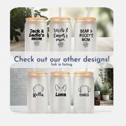 Dog Mom Tumbler Personalized Gift for Dog Lover of Pet Mug Custom Name on Glass Iced Coffee Cup with Dog Name on Tumbler Custom Gift for Her