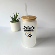 Dog Mom Tumbler Personalized Gift for Dog Lover of Pet Mug Custom Name on Glass Iced Coffee Cup with Dog Name on Tumbler Custom Gift for Her
