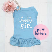 Dog Dress Daddys Girl Blue Pet Outfit for Dog