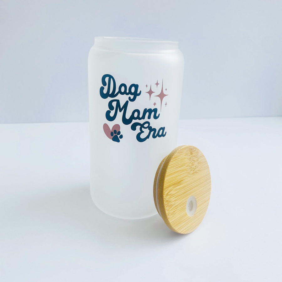 Dog Mom Era Mug Frosted Iced Coffee Cup for Dog Mom Gift for Pet Lover Tumbler Opaque  Rose Gold Design Dog Parent Gift for Mothers Day