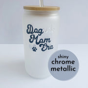 Mom Tumbler for Mothers Day Gift Glass Coffee Cup for Pet Lover Frosted Mug Dog Mom Era Gold Design Custom Glassware Dog Mom Birthday Gift