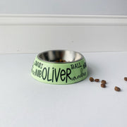 Custom Dog Bowl for Pet with Name and Favorite Things