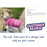 Red Custom Dog Shirt Personalized for Business