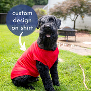 Red Custom Dog Shirt Personalized for Business