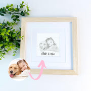 Pet Portrait from Photo Sketch of Dog Memorial Gift for Dog Mom