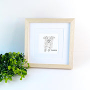 Pet Portrait from Photo Sketch of Dog Memorial Gift for Dog Mom