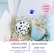 Personalized Gift Set for Her New Puppy Toy Box for Dog