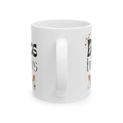 Cute Halloween Coffee Mug with Ghost Design in White or Black