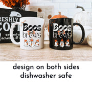 Cute Halloween Coffee Mug with Ghost Design in White or Black