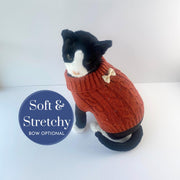 Knit Pet Sweater for Cat Holiday Outfit for Winter