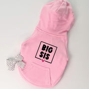 Big Sis Dog Hoodie – Pink Pet Outfit & Puppy Adoption Gift for Dog Mom