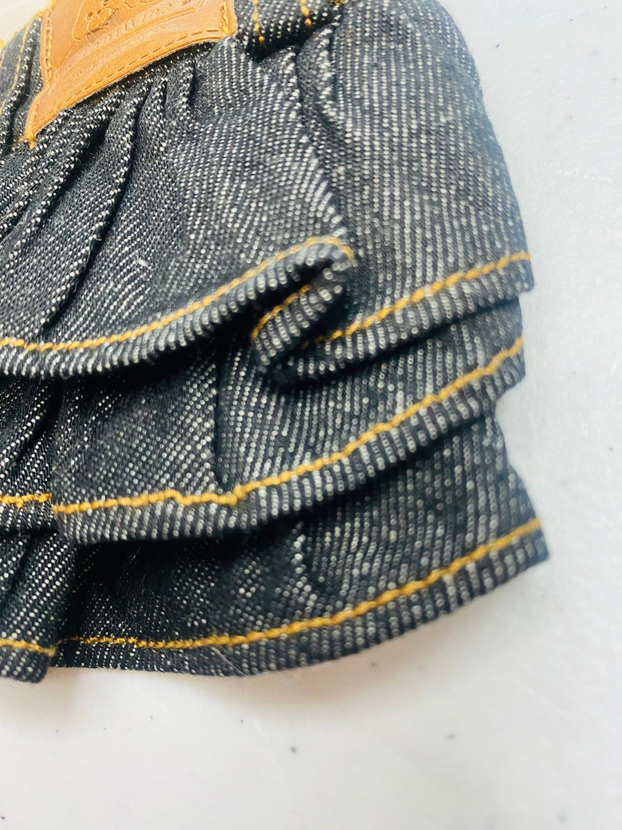 Denim Dress for Small Dog with Sunflower | Cute Pet Outfit for Summer