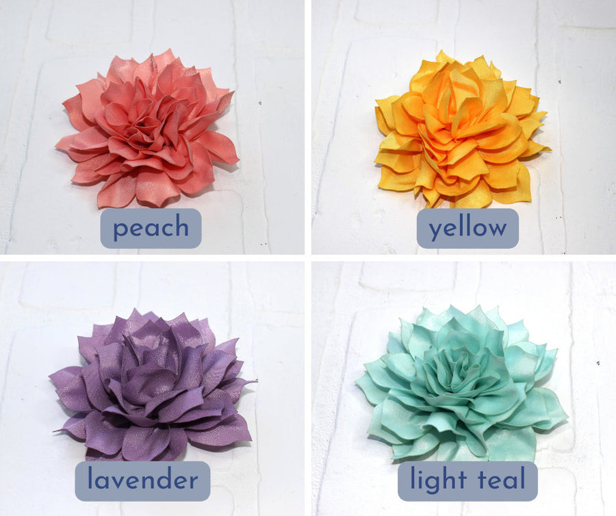 Dog Bow Flower for Collar | Large Lotus Flower Clip-On Accessory