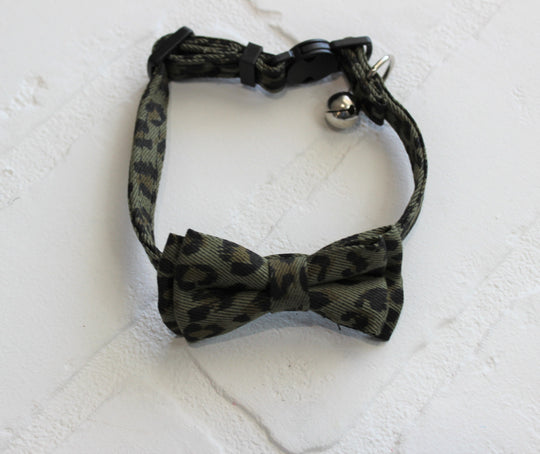 Cat Collar with Bell - Leopard Print