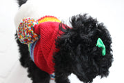 woven dog sweater, showing close detail of material in wool
