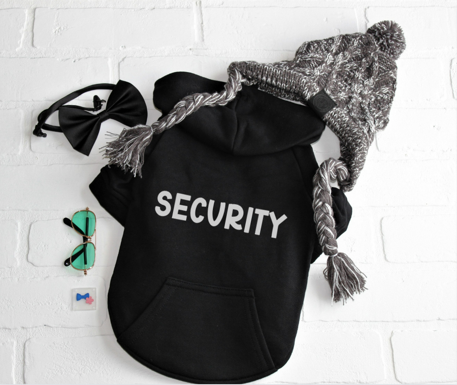 Security Dog Sweatshirt in Black and Silver