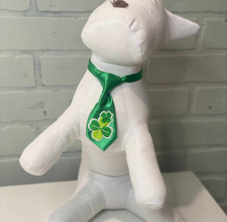 Short Necktie for Dog - St. Patrick's Day Green Accessory for Pets
