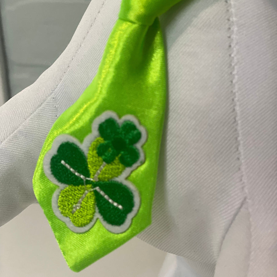 Short Necktie for Dog - St. Patrick's Day Green Accessory for Pets