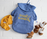 Social Butterfly Blue Dog Hoodie for Girls