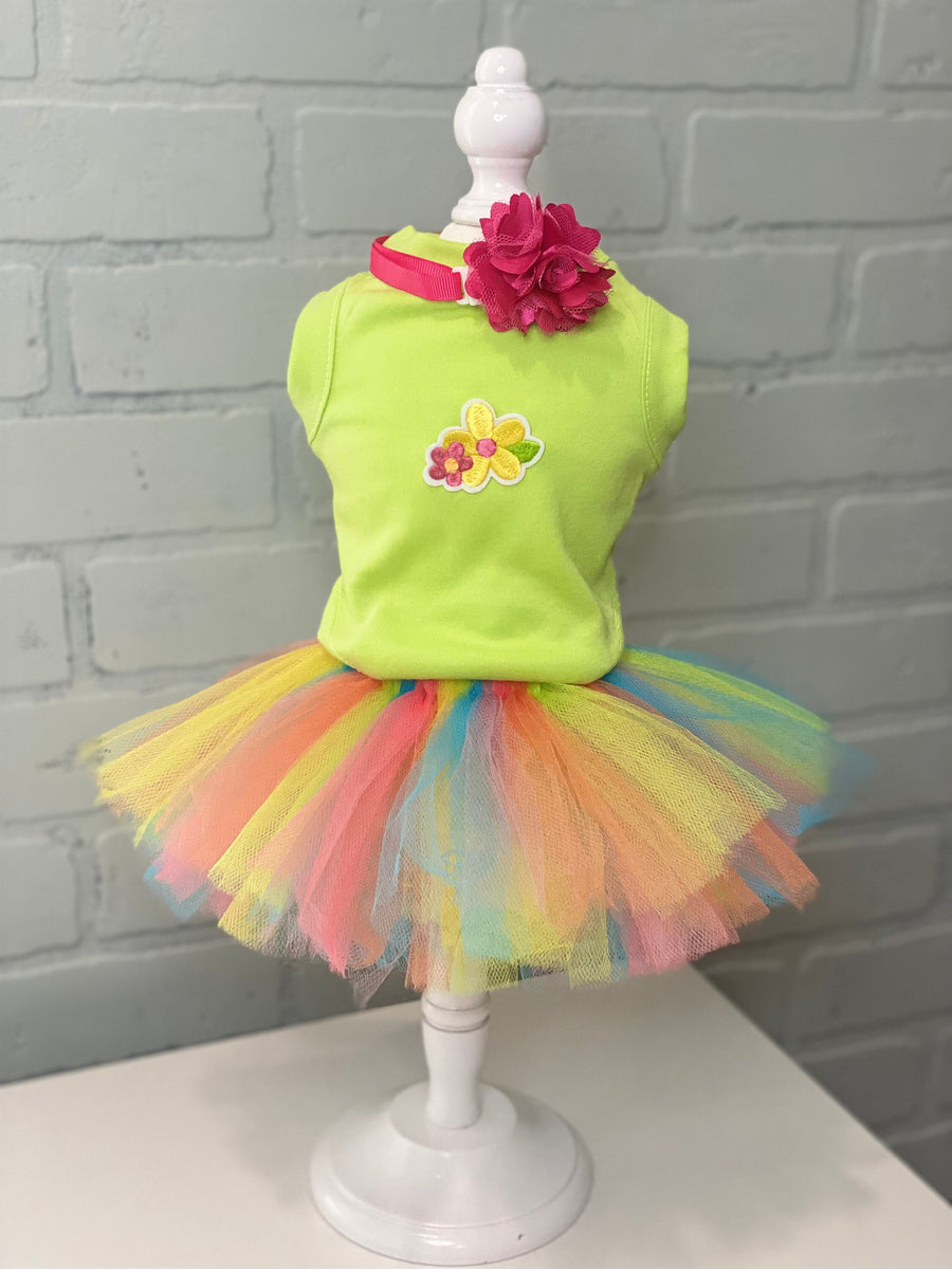 Summer Dog Shirt for Girl | Floral Design Outfit for Pet