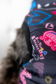 Personalized Dog Vest Jacket for Female Dog Small Dog Coat Girl Dog Rain Jacket with Pink for Dog Coat with Leash Rings Dog Harness Jacket