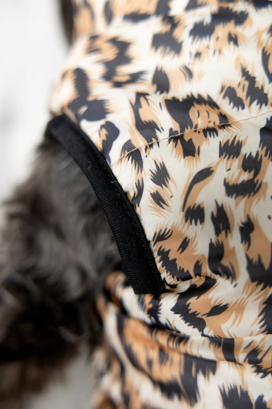 Leopard Print Dog Jacket with Name - Personalized Zipper Vest for Dog