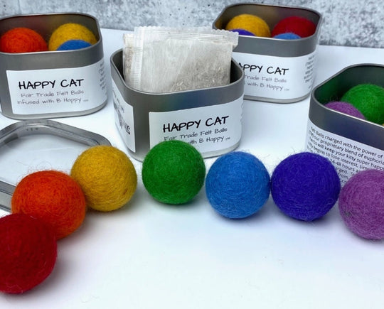 Catnip Cat Toy with Rechargeable Felt Balls