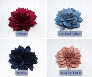 Dog Bow Flower for Collar - Large Lotus Flower Clip On
